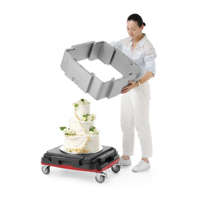 Multifunkční izolovaná nádoba Cam GoBox, Cambro, Světle šedá, 641x641x(H)754mm | EPPMFBE122110