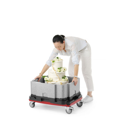 Multifunkční izolovaná nádoba Cam GoBox, Cambro, Světle šedá, 641x641x(H)754mm | EPPMFBE122110