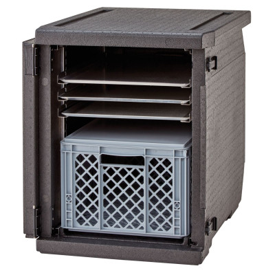 Termoizolační box Cam GoBox s předním plněním, 600x400 mm, s nastavitelnými drážkami, Cambro, 155 l, s nastavitelnými drážkami,