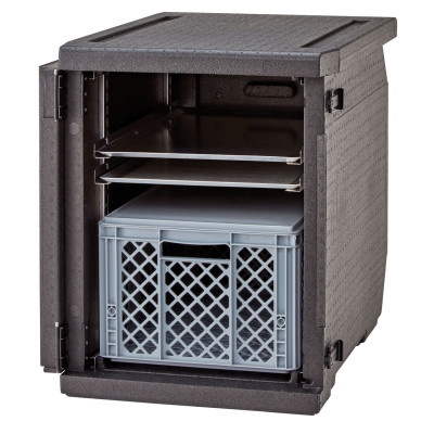 Termoizolační box Cam GoBox s předním plněním, 600x400 mm, s nastavitelnými drážkami, Cambro, 155 l, s nastavitelnými drážkami,