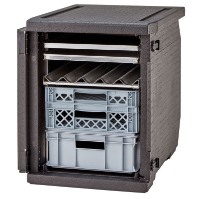 Termoizolační box Cam GoBox s předním plněním, 600x400 mm, s nastavitelnými drážkami, Cambro, 155 l, s nastavitelnými drážkami,