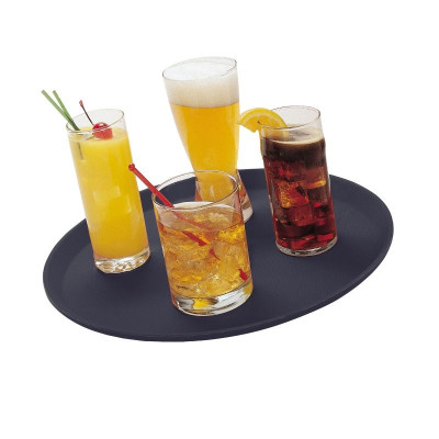 Servírovací tác Camtread, kulatý, protiskluzový, Cambro, černý, Černá, 355x(H)21mm | 1400CT110