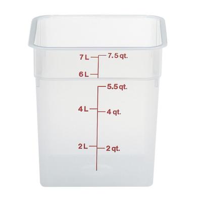 CAMBRO 8SFSPP190 | Transparentní polypropylenová nádoba na potraviny CamSquare, Cambro, 7, 6 l, 7, 6L, Průhledná