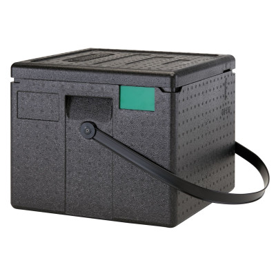 Termoizolační box na pizzu Cam GoBox, horní plnění, Cambro, Objem: 6 kartonů 330x330x(H)40 mm pro pizzu Ø320 mm, Černá,