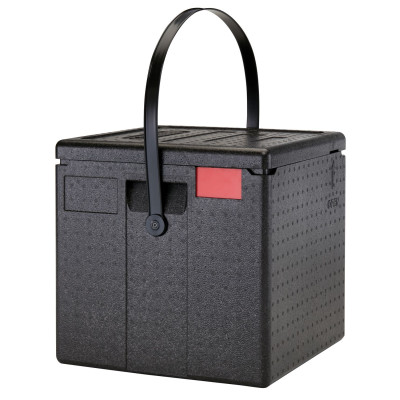 Termoizolační box na pizzu Cam GoBox, horní plnění, Cambro, Objem: 8 kartonů 330x330x(H)40 mm pro pizzu Ø320 mm, Černá,