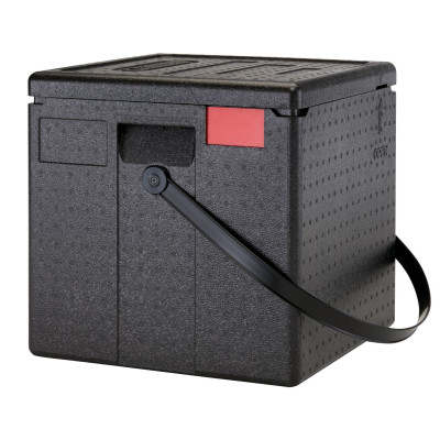 Termoizolační box na pizzu Cam GoBox, horní plnění, Cambro, Objem: 8 kartonů 330x330x(H)40 mm pro pizzu Ø320 mm, Černá,