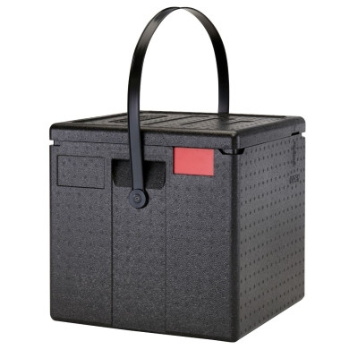 Termoizolační box na pizzu Cam GoBox, horní plnění, Cambro, Objem: 8 kartonů 330x330x(H)40 mm pro pizzu Ø320 mm, Černá,