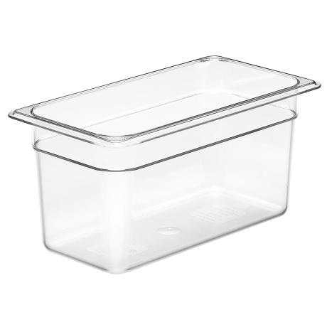 Nádoba Camwear GN 1/3 z polykarbonátu, Cambro, GN 1/3, 5,3L, Průhledná, 325x176x(H)150mm | 36CW135