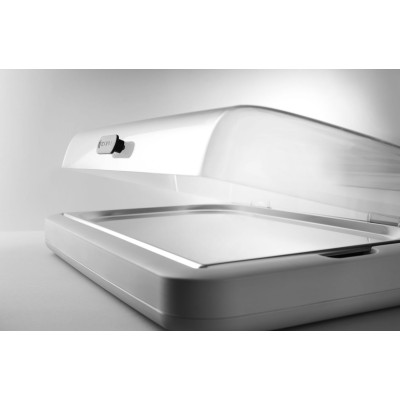 Chladící vitrína UNIQ, HENDI, designed by Robert Bronwasser, GN 1/1, Bílá, 593x389x(H)147mm, Obdélníkové | 871911