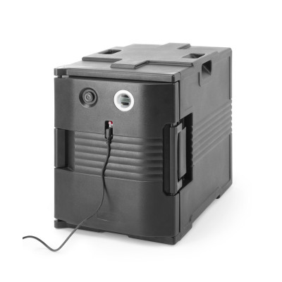 Tepelně izolovaný kontjner s funkcí ohřevu - pro catering, AmerBox, GN 1/1, 220-240V/200W, 477x680x(H)620mm | 707692