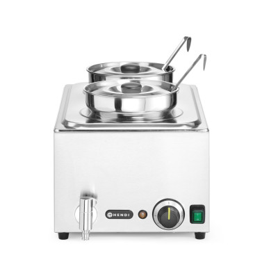 Sada: Vodní lázeň Ranger + 2x 4L nádoba s víkem, HENDI, 8L, 220-240V/1000W, 604x332x(H)315mm | 201473