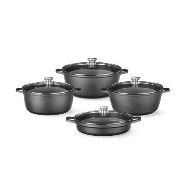 Hrnec s nepřilnavou povrchovou úpravou, HENDI, 7L, Černá, 367x290x(H)122mm | 611029