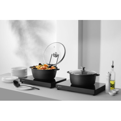 Hrnec s nepřilnavou povrchovou úpravou, HENDI, 7L, Černá, 367x290x(H)122mm | 611029