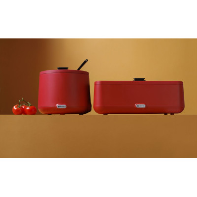 Chafing dish UNIQ, HENDI, designed by Robert Bronwasser, Červená, 220-240V/700W, 607x402x(H)245mm | 470459