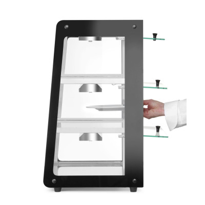 Vyhřívaná pultová expozice, HENDI, Černá, 220-240V/500W, 472x447x(H)775mm | 273760