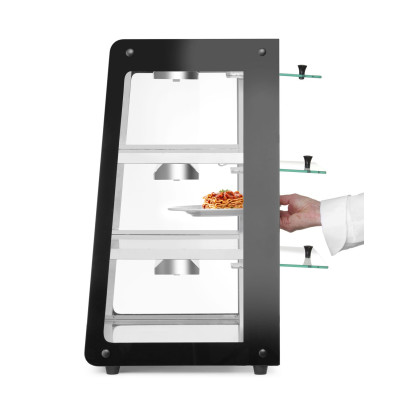 Vyhřívaná pultová expozice, HENDI, Černá, 220-240V/500W, 472x447x(H)775mm | 273760