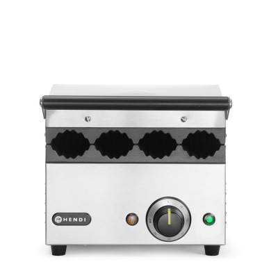 Kontaktní gril na párek v rohlíku a wrapy, HENDI, 220-240V/1800W, 385x285x(H)254mm | 263594