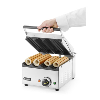 Kontaktní gril na párek v rohlíku a wrapy, HENDI, 220-240V/1800W, 385x285x(H)254mm | 263594