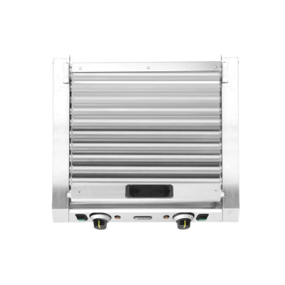 Gril na párky - 2 zónový s energeticky úsporným krytem, HENDI, 220-240V/980W, 566x527x(H)259mm | 268650