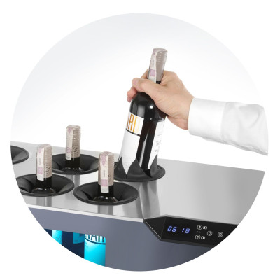 Pultová chladnička na víno dvouzónová, Cellar, Arktic, Černá, 220-240V/60W, 800x350x(H)293mm | 237380