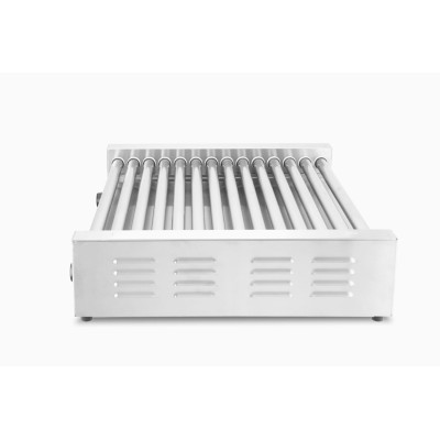 Gril na klobásy XL - 2 zónový, HENDI, Stříbrná, 220-240V/2000W, 732x590x(H)168mm | 268674