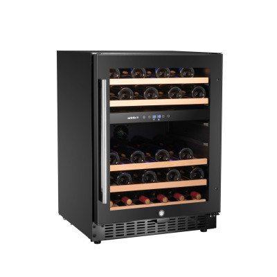 Chladnička na víno, 2 zóny, 46 lahví, Arktic, Černá, 570x595x(H)820mm | 237106