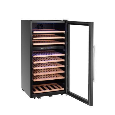 Chladnička na víno, 2 zóny, 91 lahví, Arktic, 230L, Černá, 569x595x(H)1215mm | 237113