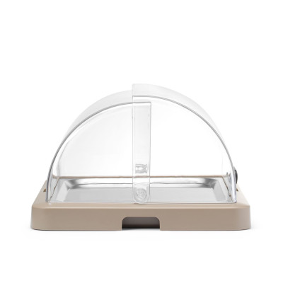 Chladicí vitrína roll top Duo UNIQ, HENDI, designed by Robert Bronwasser, Jednodílná, Béžová, 460x355x(H)220mm, Obdélníkové