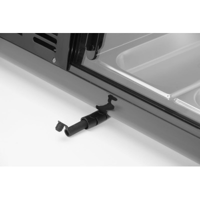 Stojan na Sushi, Arktic, Dodávané nádoby: 4x GN 1/3 (H) 40 mm., GN 1/3, Černá, 220-240V/190W, 1177x426x(H)296mm | 274071