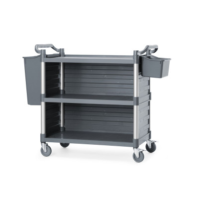 Servírovací vozík se 3 policemi, velký, AmerBox, Včetně bočních policových panelů, 1010x500x(H)960mm | 816271