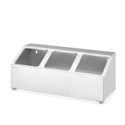 Držák kontejnerů Gastronorm, HENDI, 3 přihrádky, 512x245x(H)215mm | 820032