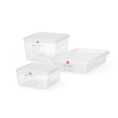 Nádoba GN 2/3, polypropylen, HENDI, GN 2/3, 9L, Průhledná, 354x325x(H)100mm, Obdélníkové | 873298