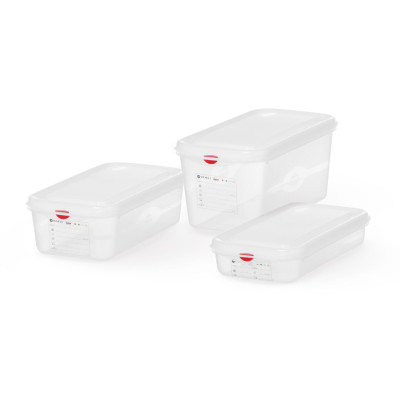 Nádoba GN 1/3, polypropylenová, HENDI, GN 1/3, 2,5L, Průhledná, 325x176x(H)65mm, Obdélníkové | 873229