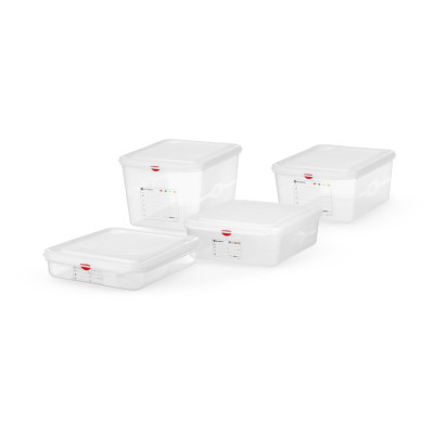 Nádoba GN 1/2, polypropylen, HENDI, GN 1/2, 6,5L, Průhledná, 325x265x(H)100mm, Obdélníkové | 873267