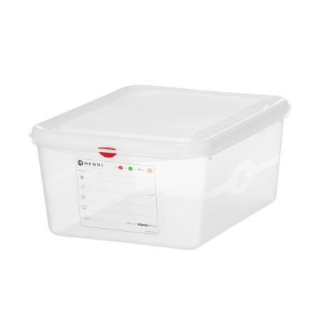 Nádoba GN 1/2, polypropylen, HENDI, GN 1/2, 10L, Průhledná, 325x265x(H)150mm, Obdélníkové | 873274