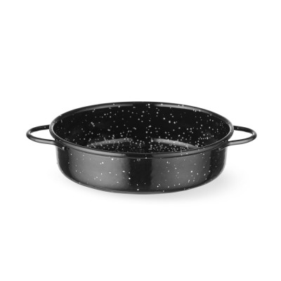 Nádoba k dušení masa, smaltovaná, HENDI, Černá, 160x(H)45mm | 622544