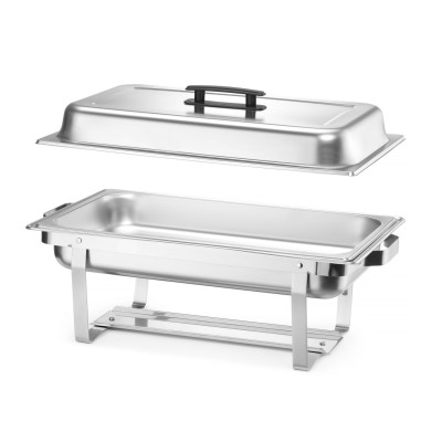 Ohřívač jídla Chafing - sada 4 kusů, HENDI, GN 1/1, 7,5L, 600x355x(H)305mm | 238837-1