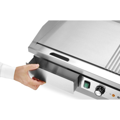 Gril, poloplochý,položebrovaný, HENDI, Budget Line, 400V/4400W, 720x460x(H)241mm | 154991