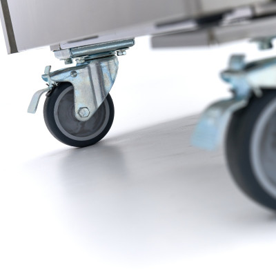 Maxima Mrazící skříň - 600 l - 3 nastavitelné police (2/1 GN) - nerezová ocel - na kolečkách |  09400007