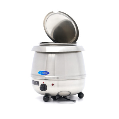 Maxima Ohřívač polévek - 10 L - Vyjímatelná vnitřní nádoba - Nerezová ocel - s drážkou na naběračku |  09306100