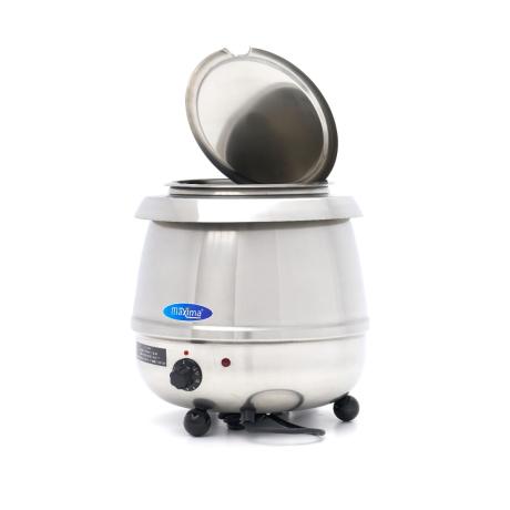 Maxima Ohřívač polévek - 10 L - Vyjímatelná vnitřní nádoba - Nerezová ocel - s drážkou na naběračku |  09306100