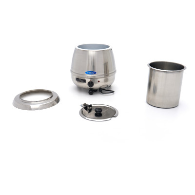 Maxima Ohřívač polévek - 10 L - Vyjímatelná vnitřní nádoba - Nerezová ocel - s drážkou na naběračku |  09306100