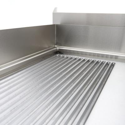 Indukční grilovací deska 700 - hladká a drážkovaná - 10 000 W - dvojitá - se stojanem | MAXIMA 09371100