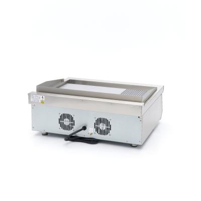 Indukční grilovací deska 700 - hladká a drážkovaná - 5 000 W - dvojitá | MAXIMA 09371200