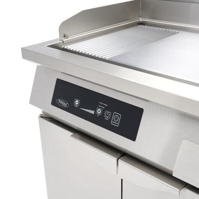 MAXIMA 09371100 | Indukční grilovací deska 700 - hladká a drážkovaná - 10 000 W - dvojitá - se stojanem