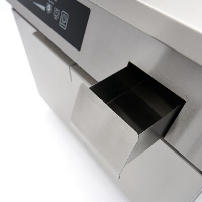 Indukční grilovací deska 700 - hladká a drážkovaná - 10 000 W - dvojitá - se stojanem | MAXIMA 09371100