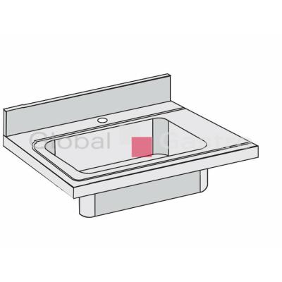 Stůl k myčce 700x700 L + dřez | 8710901
