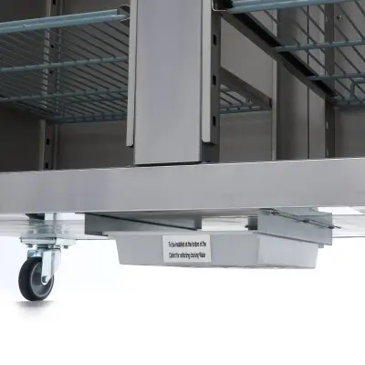 Maxima Lednice - 1200 l - 6 nastavitelné police (2/1 GN) - nerezová ocel - se skleněnými dveřmi |  09400011