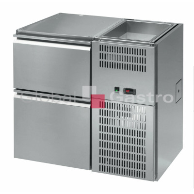 Stůl chladící barový REGD   102E (1 sekce/délka 1090mm) s chlazenou vanou na nápoje |  6090011