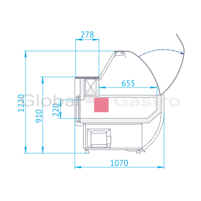 Chl. vitrína RAPA LD 107/152 | RAPA 6130053